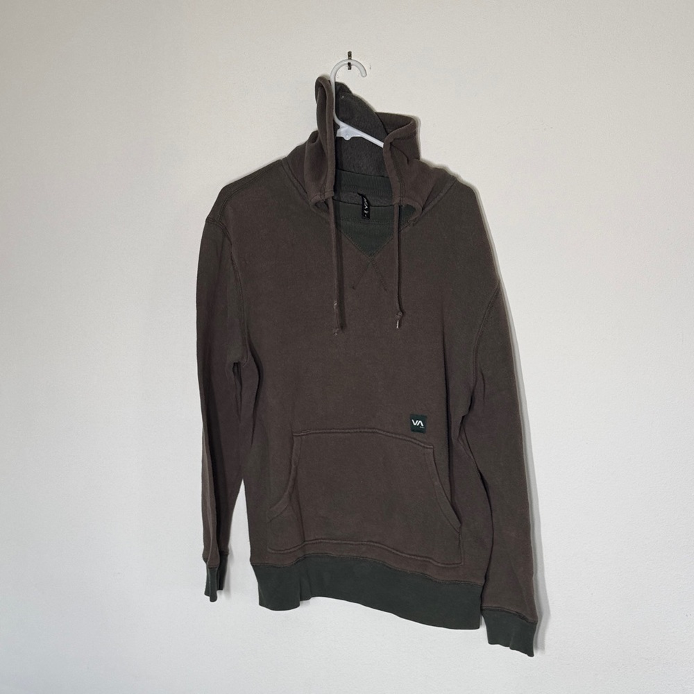 RVCA Green and Brown Knit Sweater